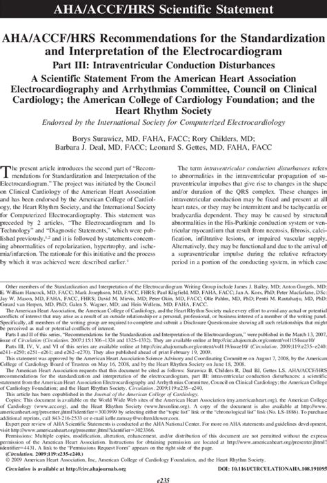 Recommendations for the Standardization and Interpretation of .